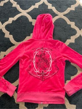 Vintage juicy couture pink velour zip up hoodie #velour #pink